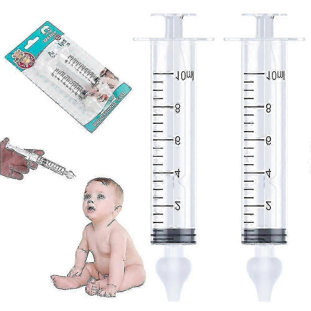 2pcs 10ml Nasal Irrigator With Syringes Safe Nasal Pipette Nose Infants Nasal Irrigator Nasal Irrigator