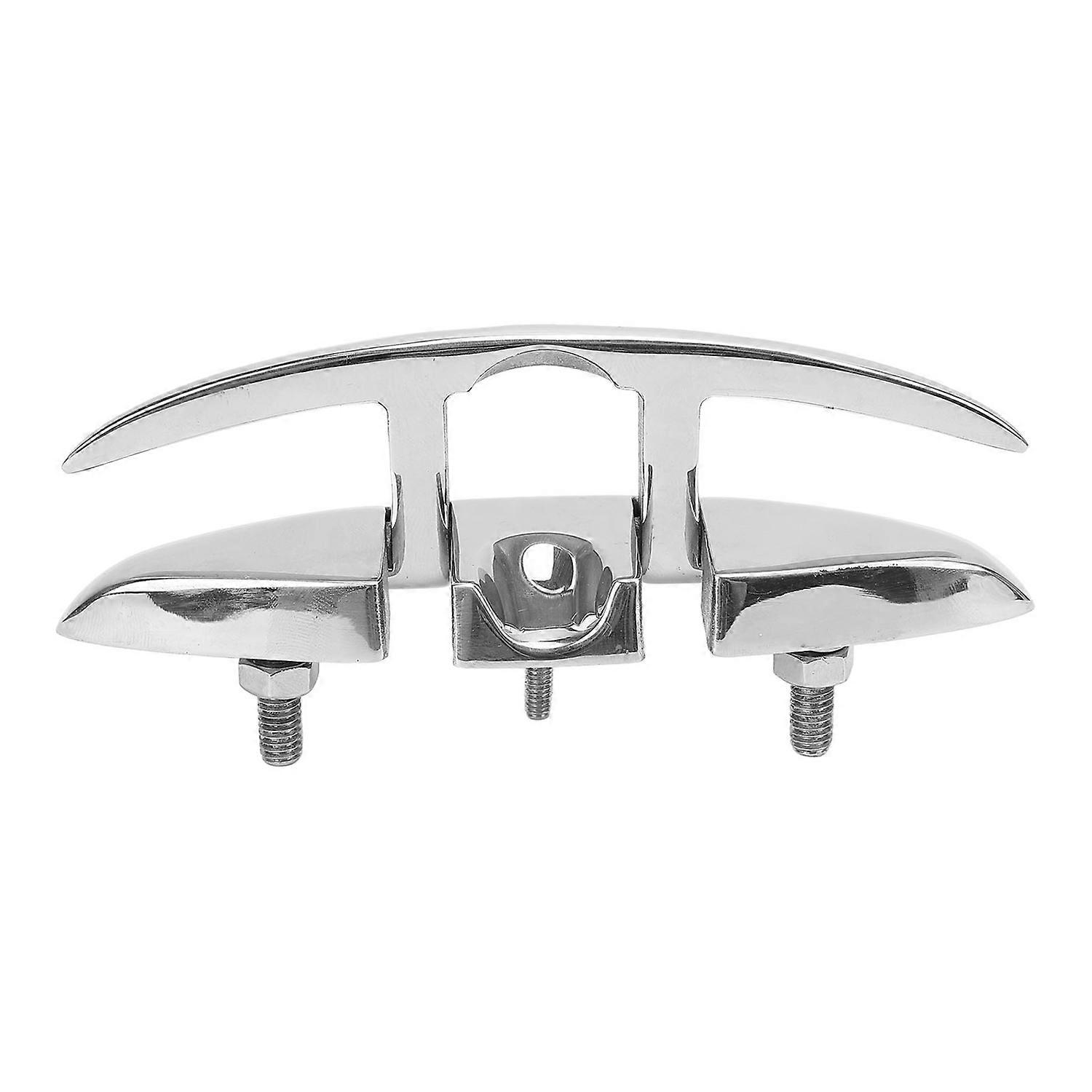 5in Pull Up Boat Cleat 316 Stainless Steel Highly Polished Retractable Dock Cleat Rope Cleat for RV