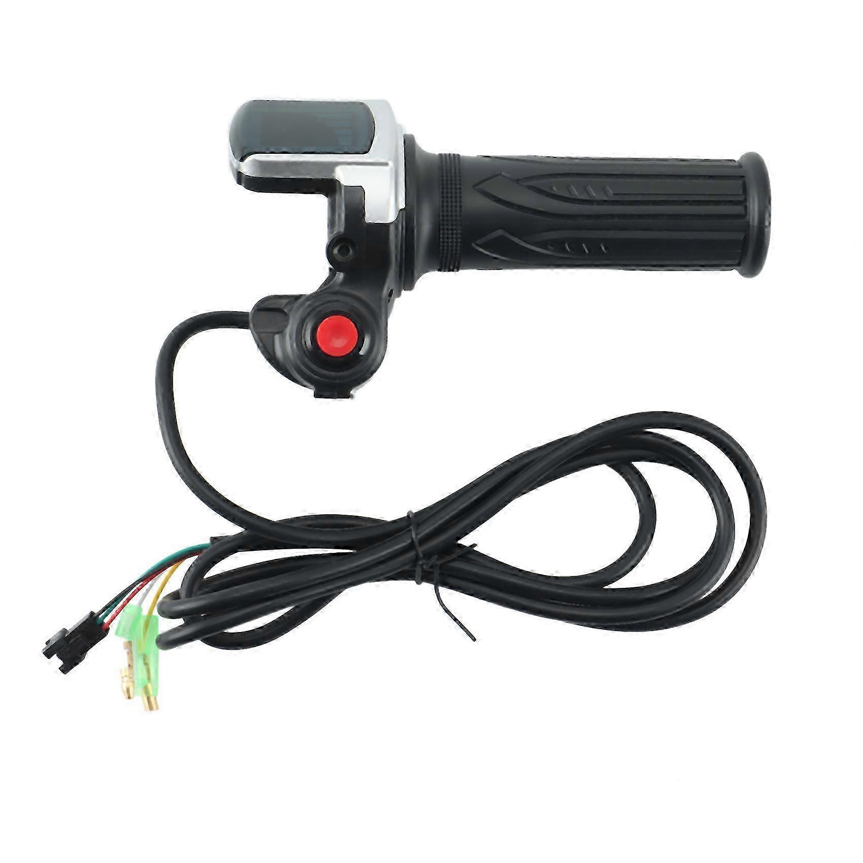 48V Electric Bicycle Scooter Speed Throttle Grip LCD Display with Switch EBike Twist Throttle Accel
