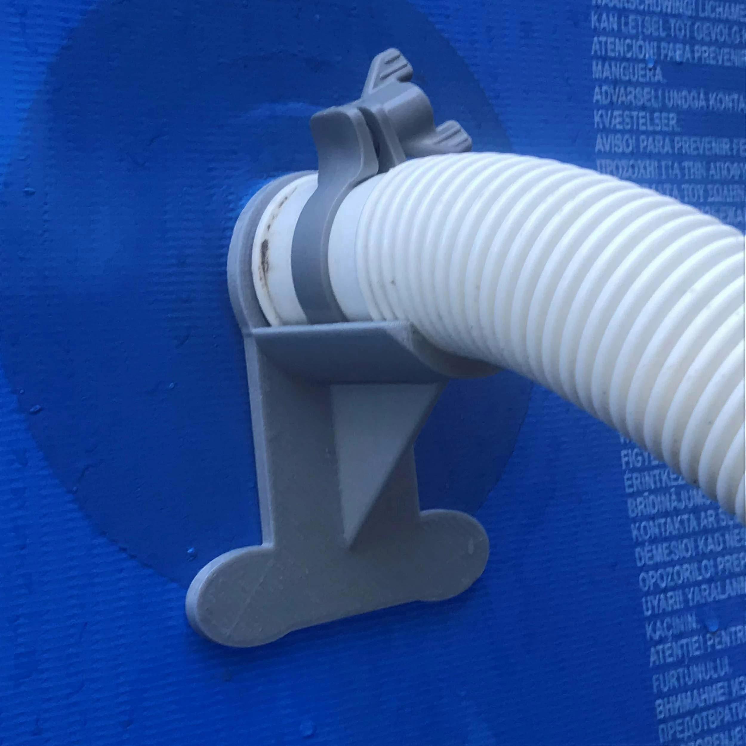 2 Pool Hose Holders?: Gray - Support for 30-37mm hoses, e.g. Intex