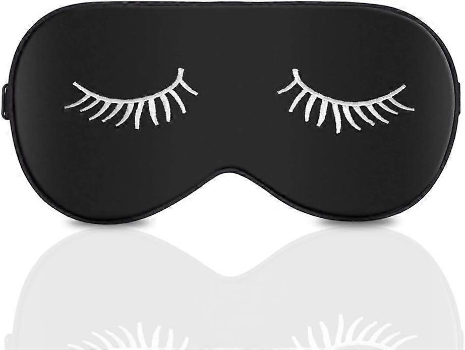 Silk sleep mask with adjustable straps