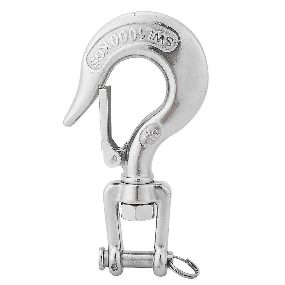 Durable Stainless Steel Swivel Jaw Hook with Safety Latch Rowing Boat Kayak Accessory 3/8"