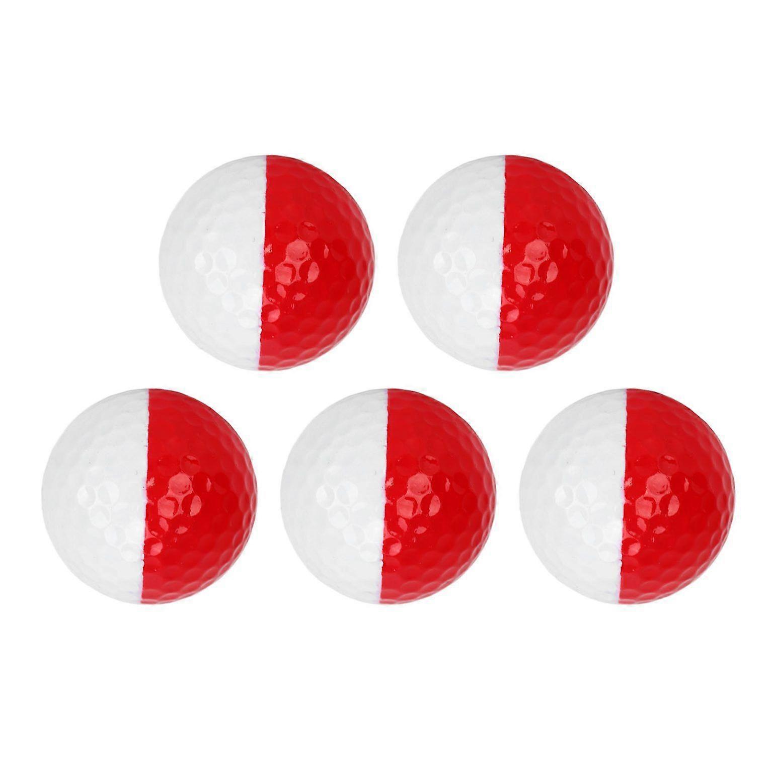5-Pack Golf Training Balls - 2-Color Putting Practice Set