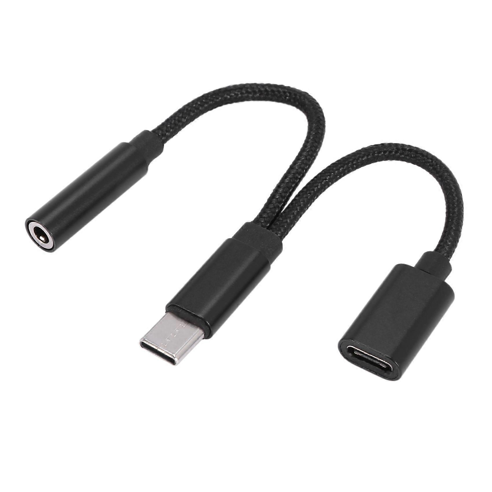 2 in 1 Type C Headphone Adapter USB C Jack Audio Charging Converter