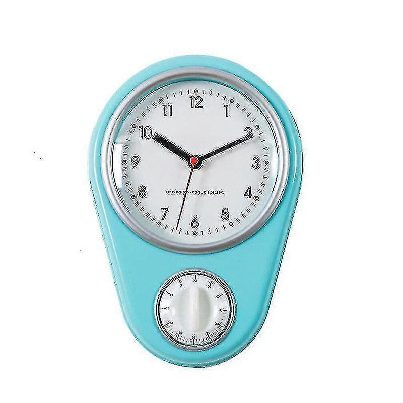 1pc Kitchen Timer Wall Clock Household Timer Modern Style Without Battery For Home (blue) -QH