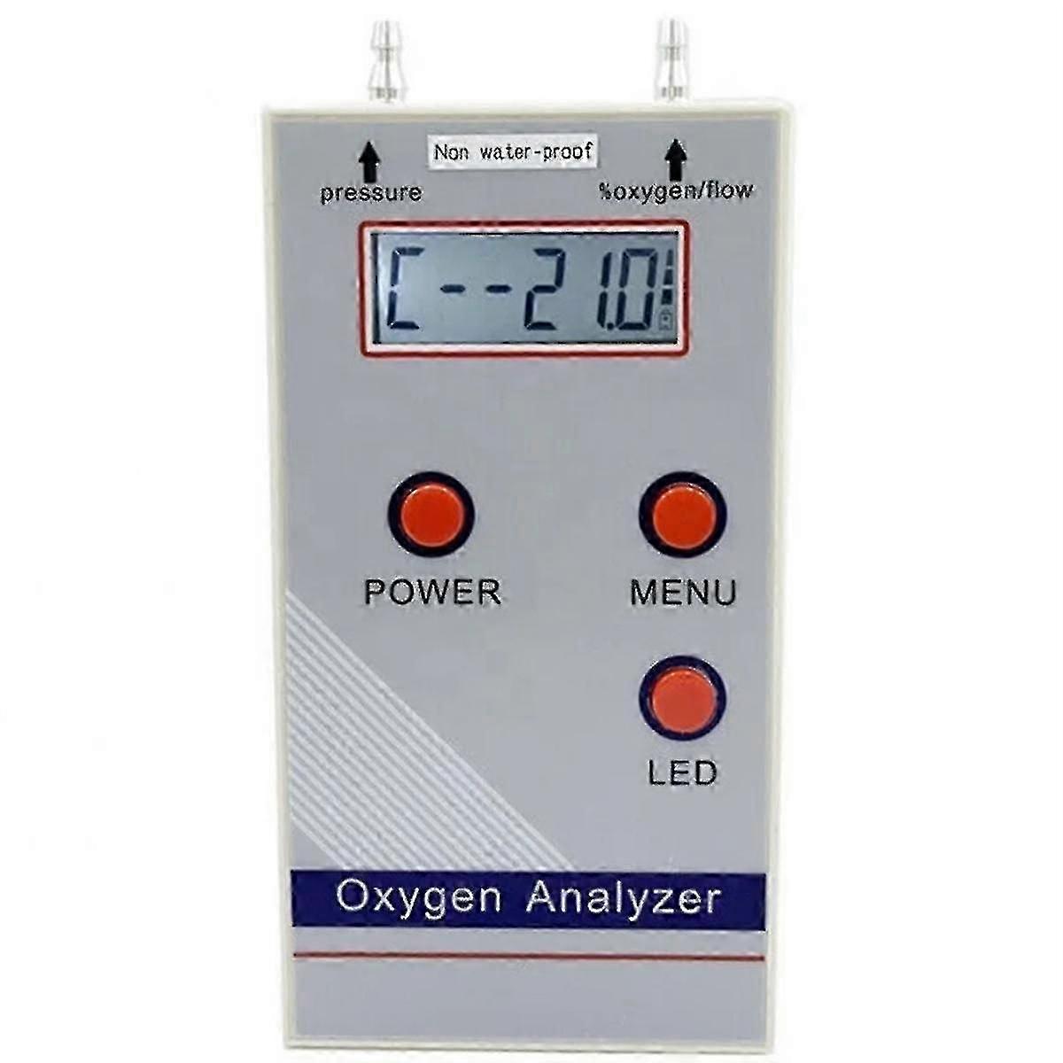 Oxygen Analyzer Professional Portable O2 Oxygen Concentration Meter Detector 21%-100% O2 Meter Gas
