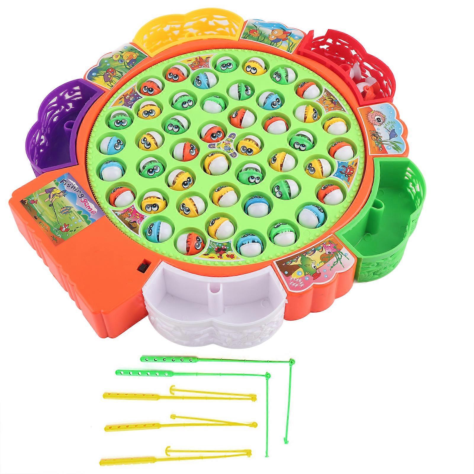 Interactive Parent-Child Fishing Toy with Spinning Board