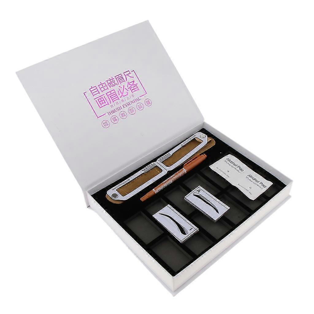 2026 Eyebrow Card Pencil Ruler Kit 3D Magnetism Eyebrow Permanent Makeup Tools