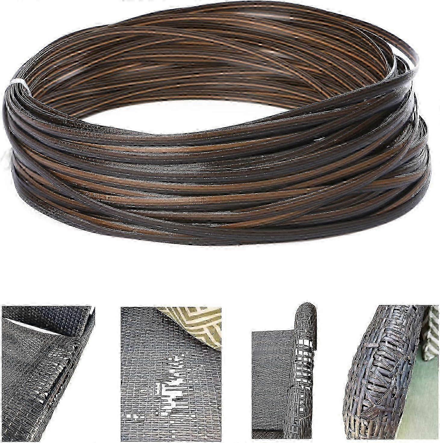Plastic Rattan Repair Supplies 120ft Two-Tone Gradient Wicker Kit