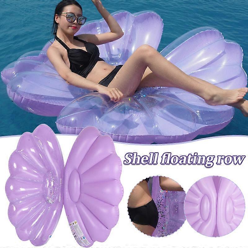 Shell Shape Floating Water Hammock Lounge Chair Swimming Pool Inflatable Float Rafts for Men Women Summer Beach Supply