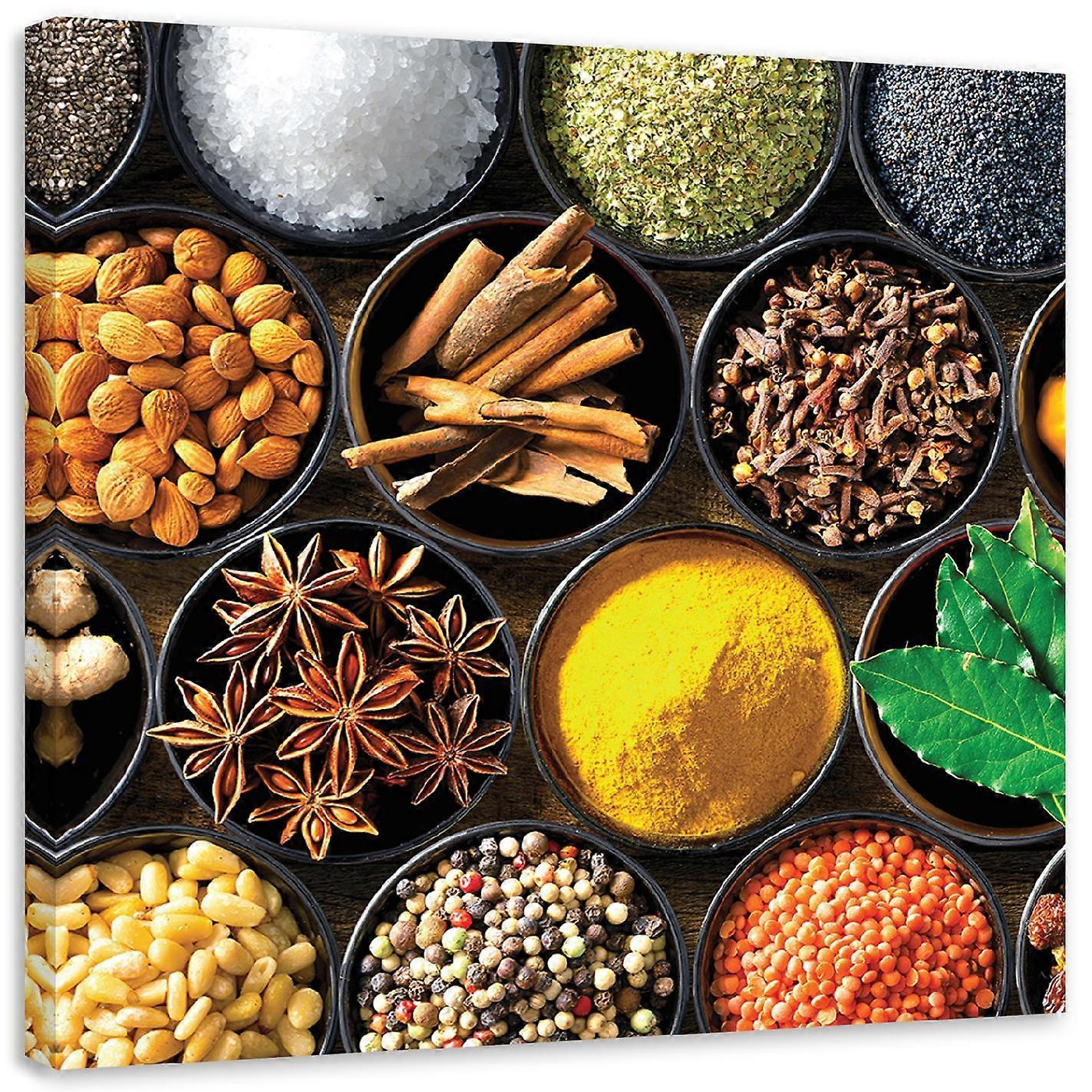 Leinwandbild, Küchengewürze - 30x30