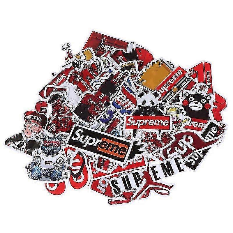 50x Supreme Pvc Stickers Graffiti Car Laptop Skateboard Guitar Decals