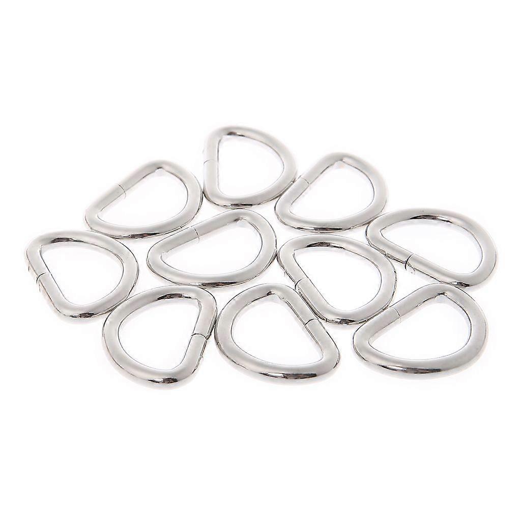 10pcs 25mm Inner Width Metal Half Round Shaped Non Welded D Ring DIY Accessories