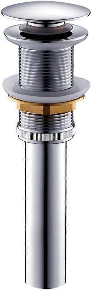 حوض واحد انقسام بالوعة صنبور دفع منبثقة انقر فوق صخرة صانع سدادة سدادة بدون فائض مصنوع (فضي)