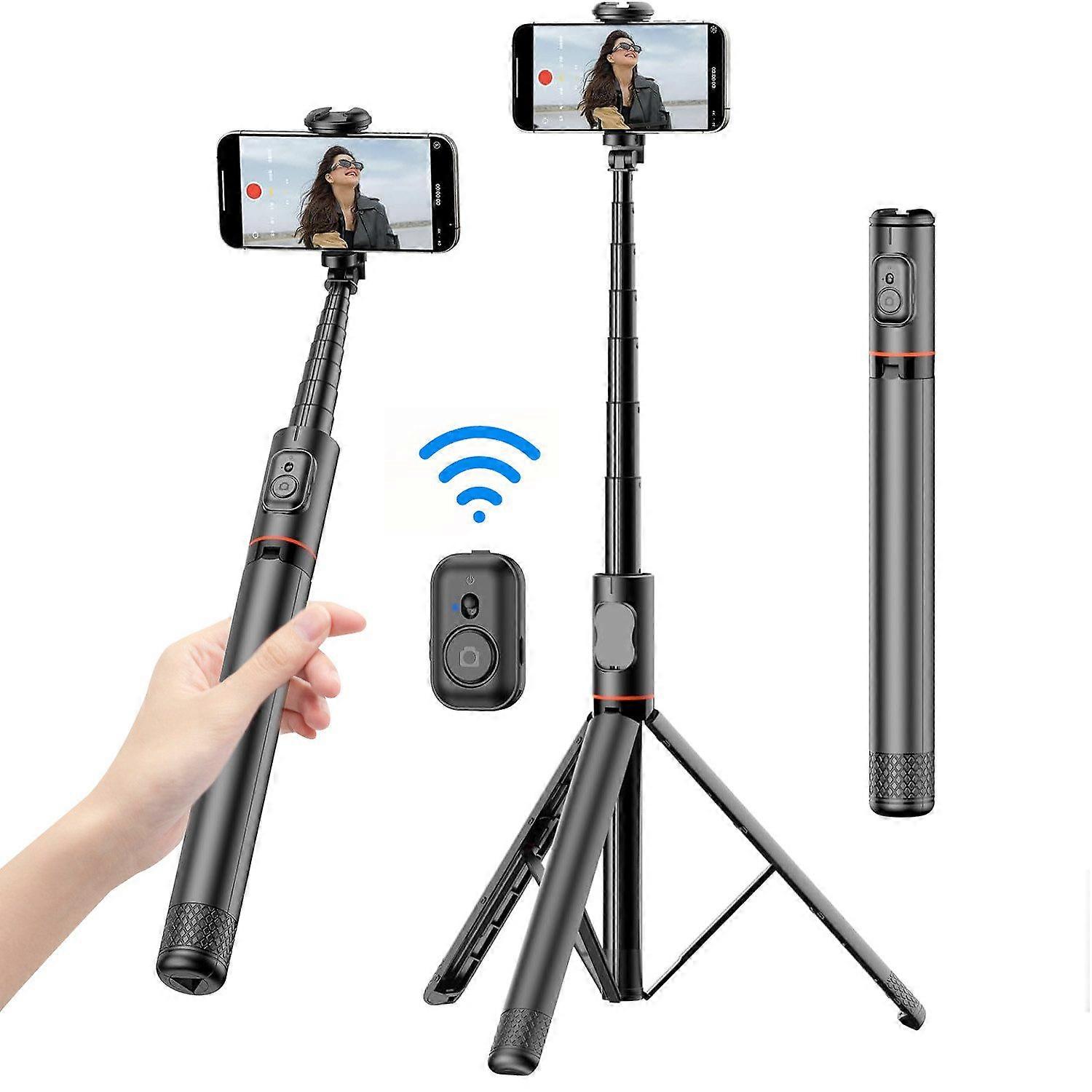 Selfie stick Bluetooth selfie stick tripod head Bluetooth remote control portable compact