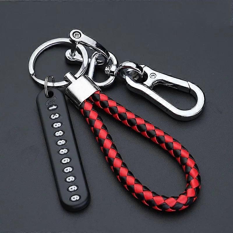 Anti Lost Car Keychain Phone Number Card Keyring