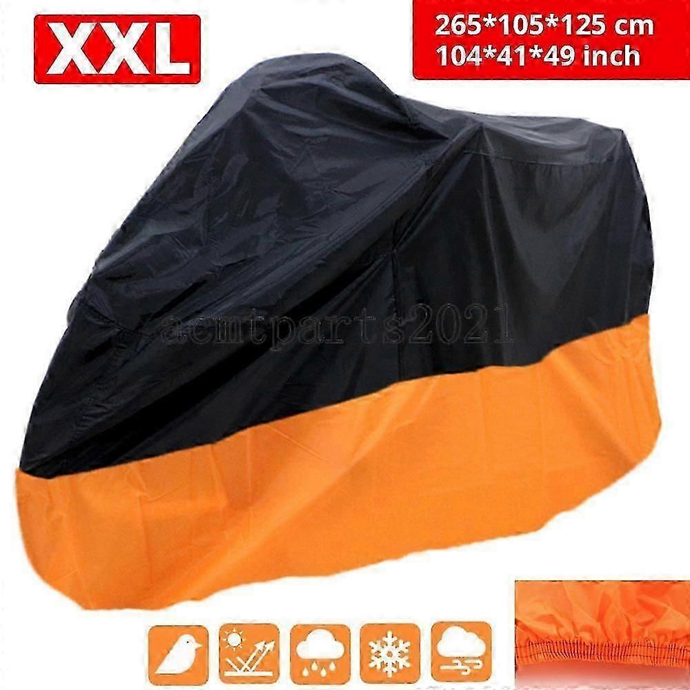 Telo copri moto XXL nero&arancio per Harley-Davidso<wbr/>n Cruiser Dyna