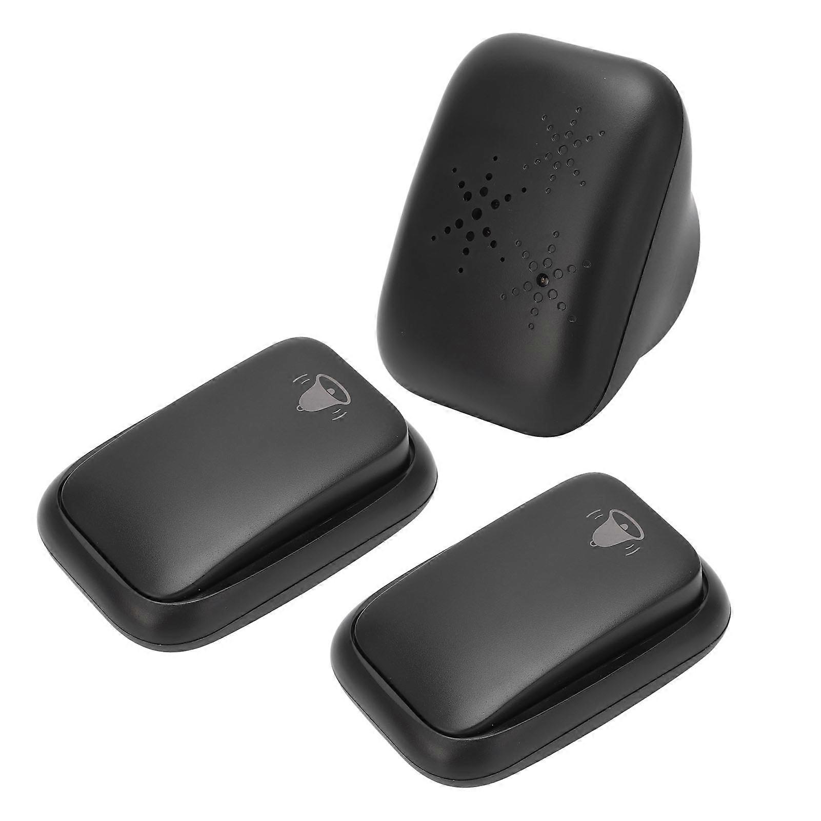 Wireless Doorbell Set AC Self Power Generating 1 Receiver 2 Push Button Battery Free Door Bell Kit for Home