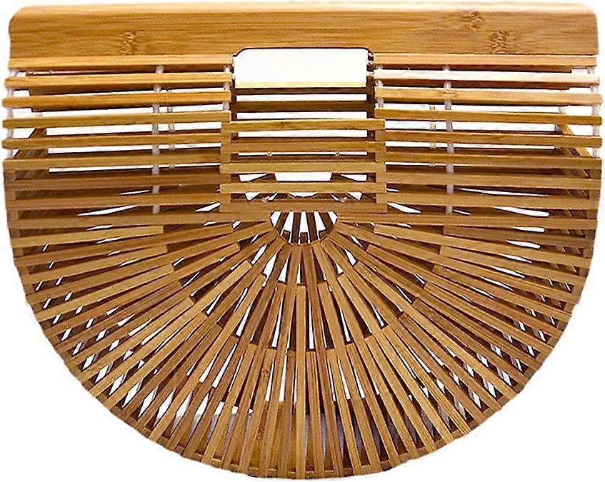 Women's Bamboo Handbag Handmade Tote, Tan