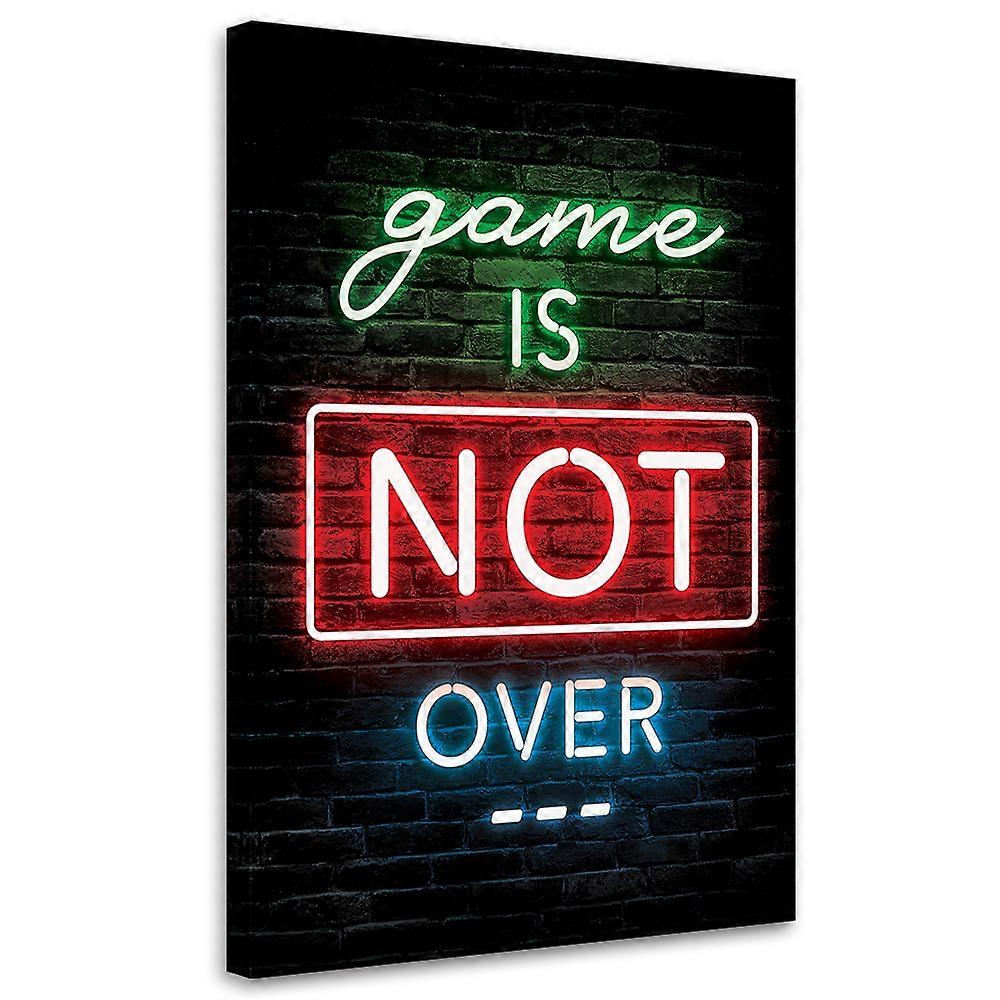 Canvas print, Neon gaming inscriptie - 40 x 60
