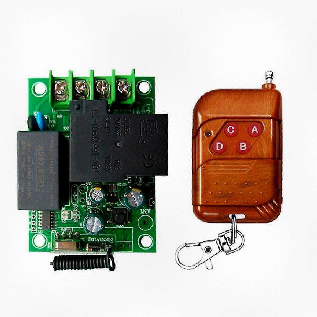433MHz Wireless Remote Switch AC 220V Relay Module with 500m Transmitter for Lights Garage Gate Motor Control