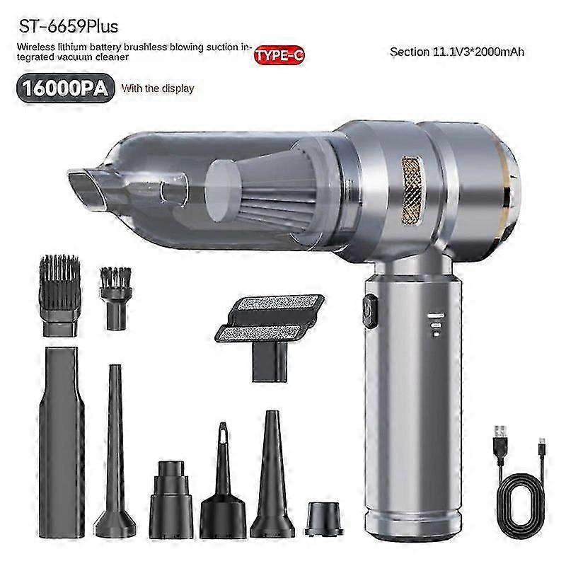 suitable for Car Vacuum Cleaner, 22000PA High Power Mini Vacuum Cleaner, Rechargeable Handheld Vacuum Cleaner, Portable Cordless Compressed Air Blower