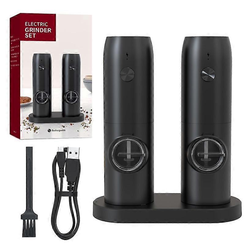 Electric Automatic Salt And Pepper Grinder Set With Charging Base