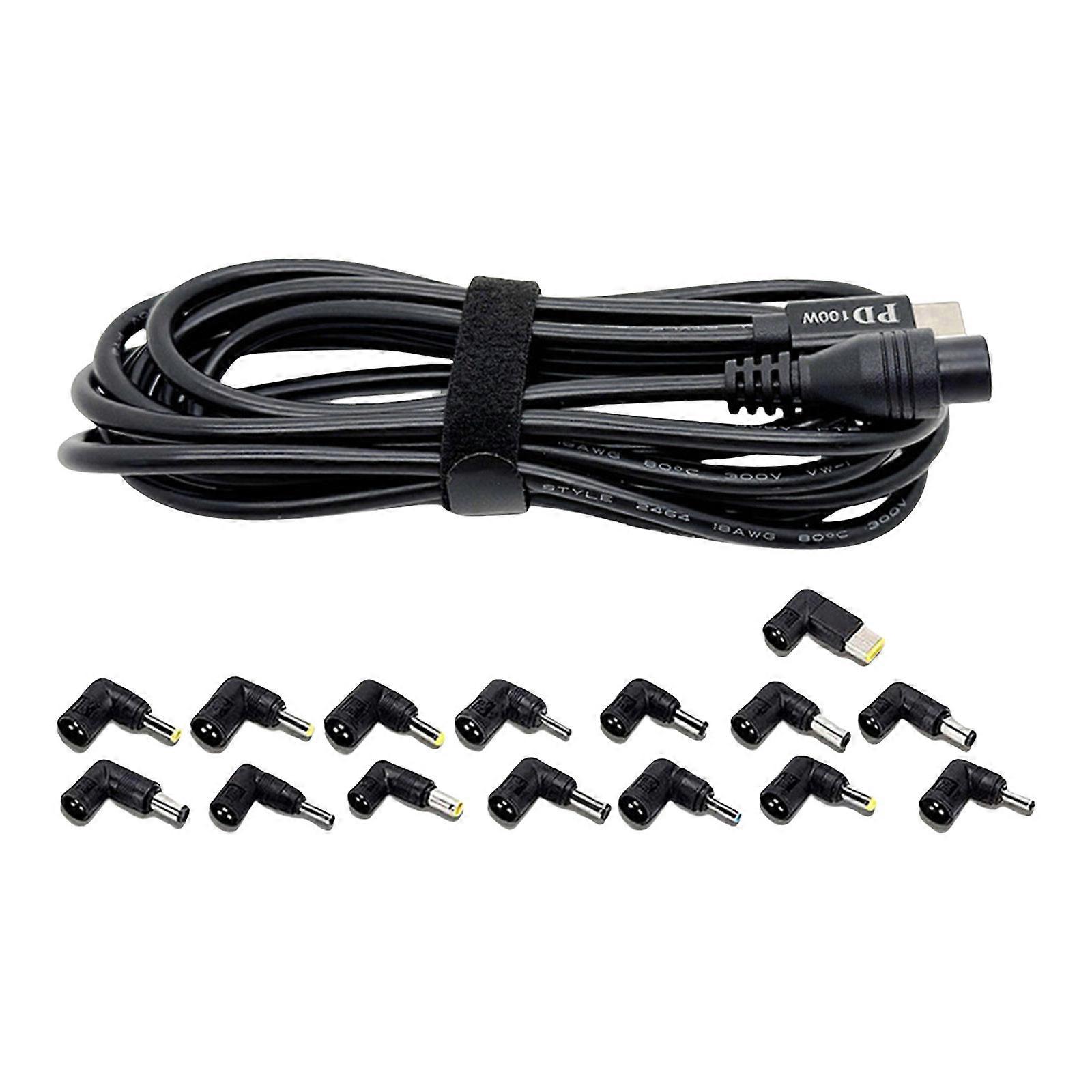USB C Laptop Charging CableWith 13PCS Connector Tips, 100W Power Delivery Compatible Cable Included