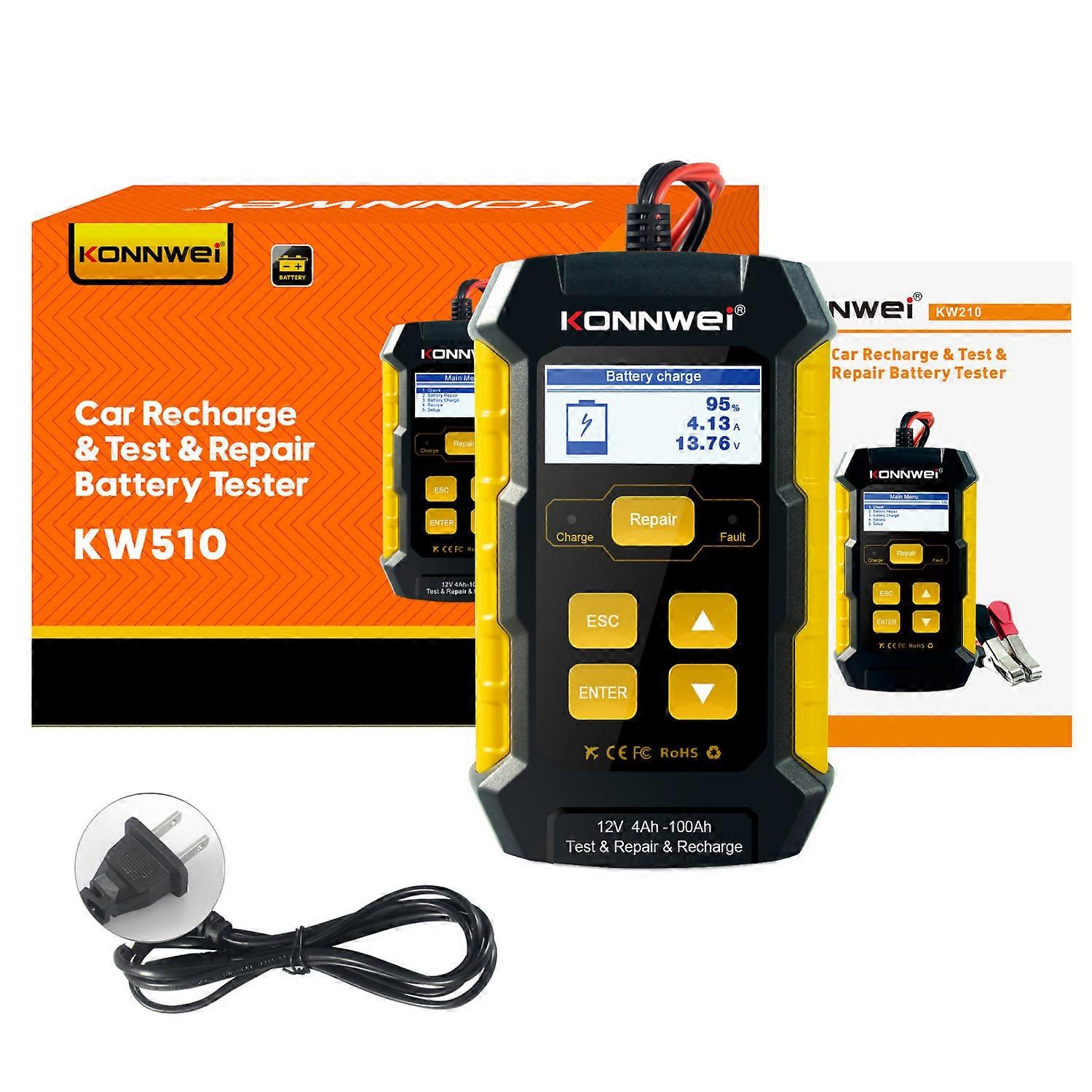 Portable Car Battery Check Tester Auto Battery Load Tester 100-2000CCA Charging Cranking System Diagnostic Tester