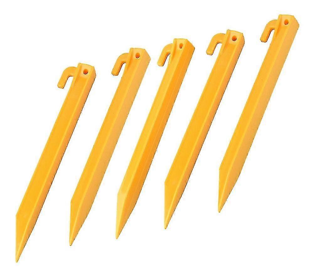 Windproof Yellow Plastic Tent Pegs for Caravan Awning & Canopy (5pcs)