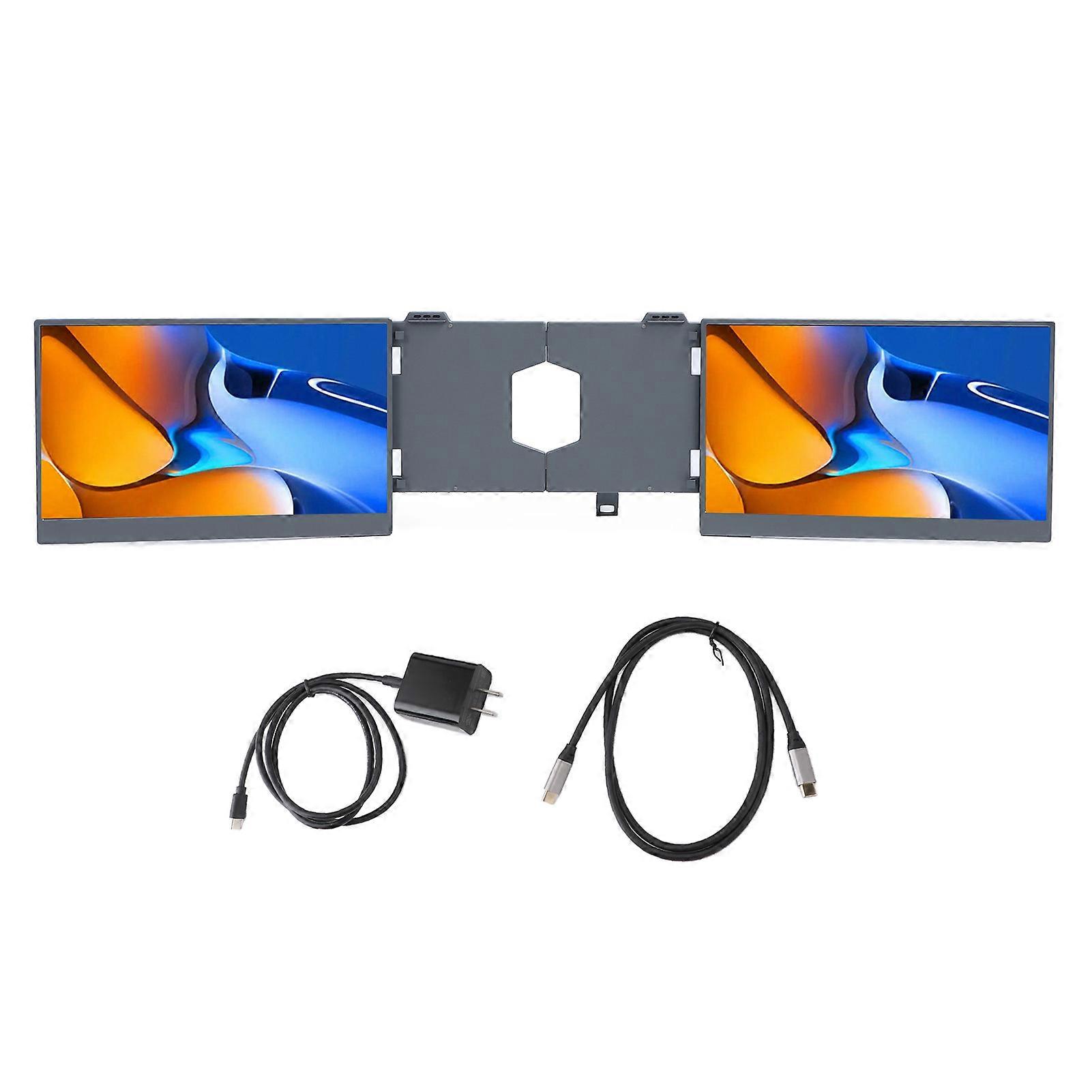 15.6" FHD 1080P Dual Screen Extender for 14-16.1" Laptops - USB-C Plug & Play US Plug