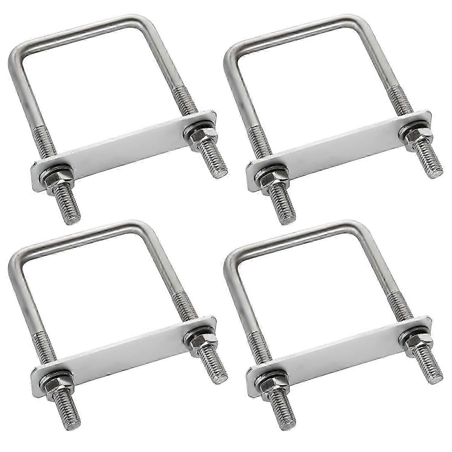 4 قطع تثبيت المشبك ، U الترباس تثبيت ، U bolt ، تثبيت صندوق السقف ، إطار متين ، الفولاذ المقاوم للصدأ مربع U bolt ، للسحب ، الإصلاح ، القارب ، السيارة