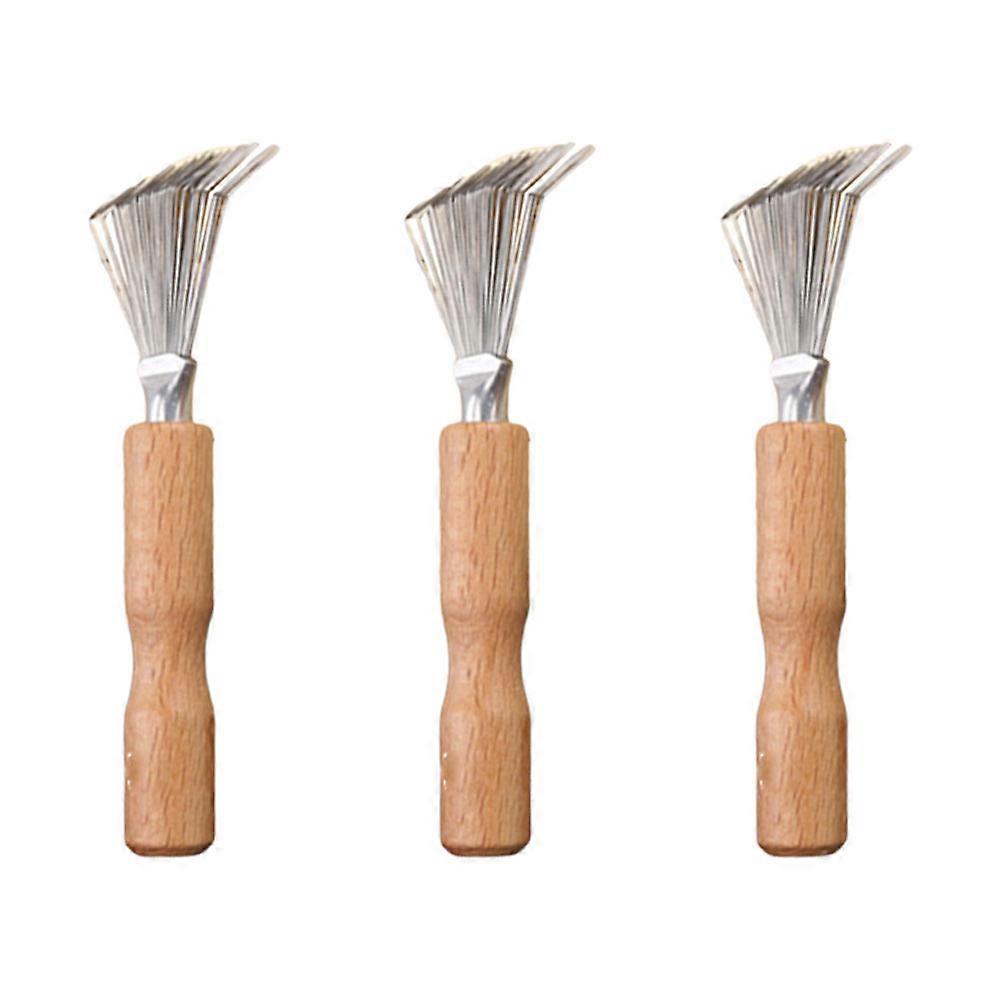 3pcs Comb Cleaner Brush for Home Use, Durable Hair Cleaning Tool, Compact & Portable Design for Rolling & Curling Combs, Sturdy Material