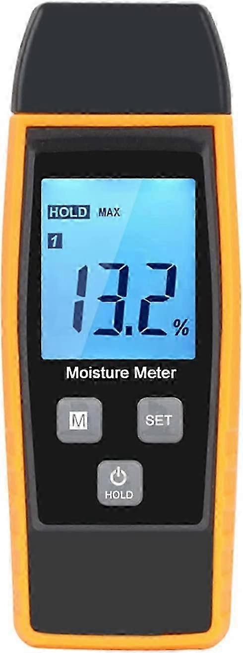 Digital Wood Moisture Meter, Designed for Various Brands, 0-80% Moisture Tester Detector with Backlit LCD Display for Accurate Readings
