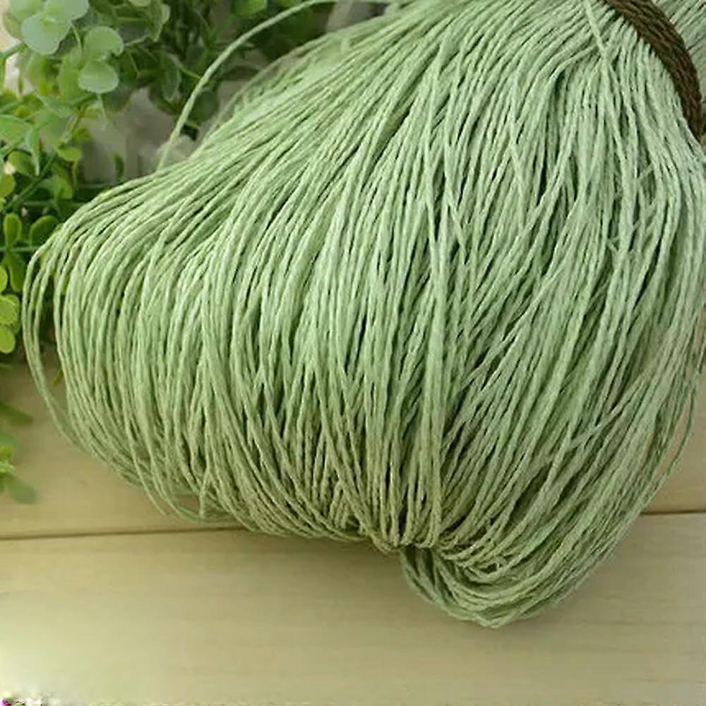 500g Raffia Yarn Paper Grass Cotton for Knitting and Crochet Handmade DIY Straw Hat Bag Dolls Slippers Weave Soft Thread Summer 24 Mint