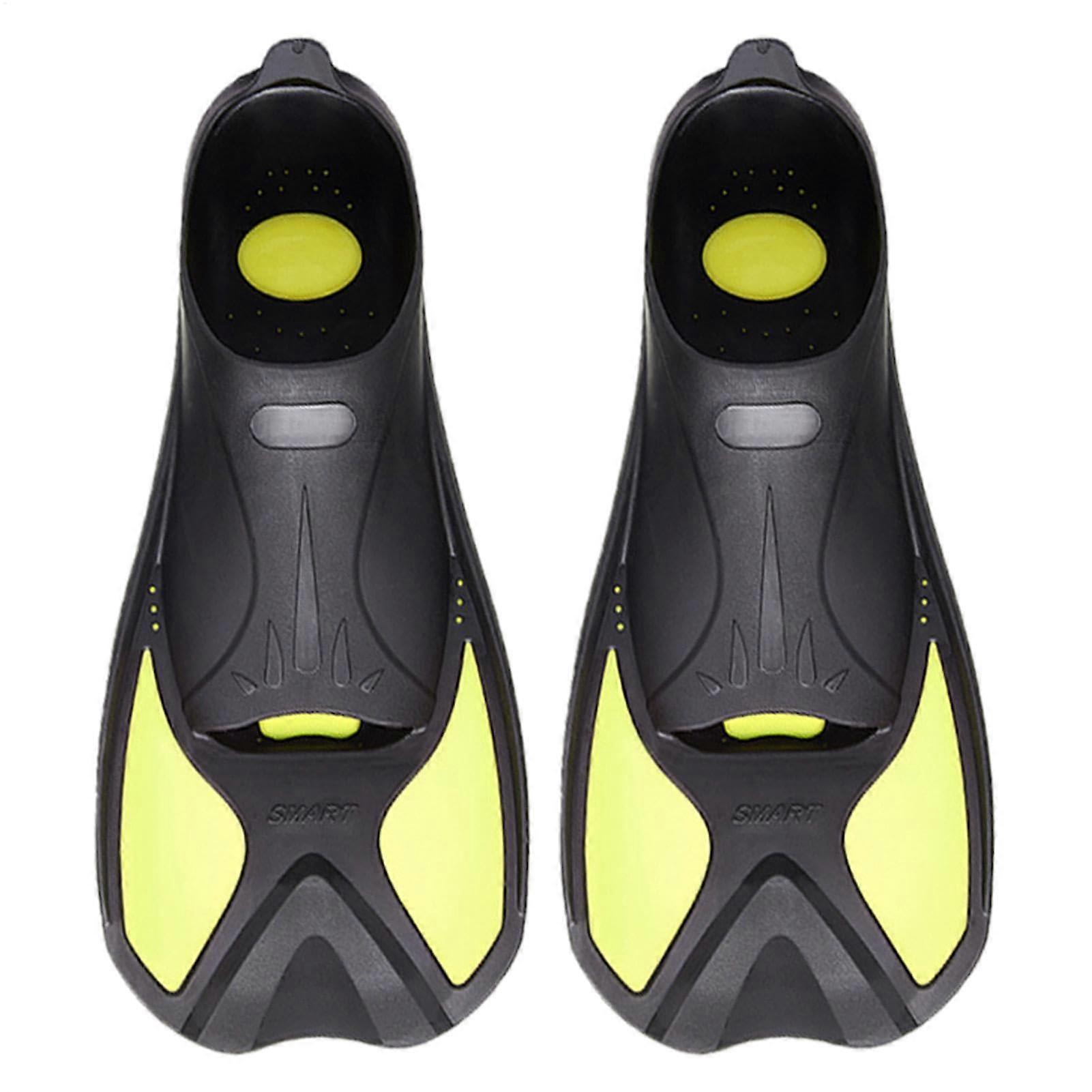 Snorkel F Short Swimming F for Adults, Full Foot Flippers Travel Size