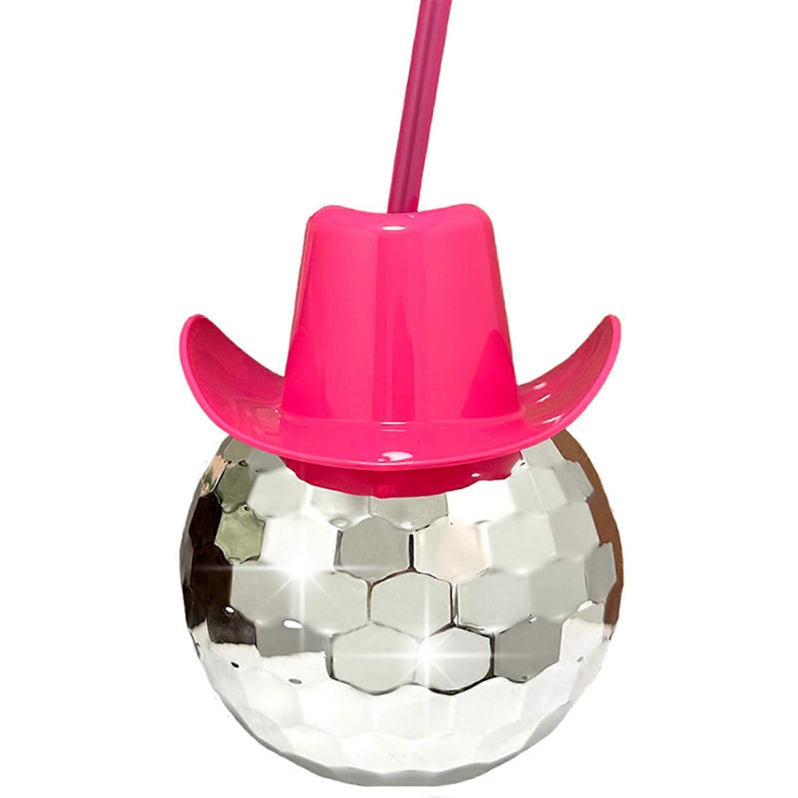 Cocktail Cup with Straw, Cocktail Glass, Drinking Syrup, Tea, Discos, Balls, Cups for Night Club, Party Rose Red