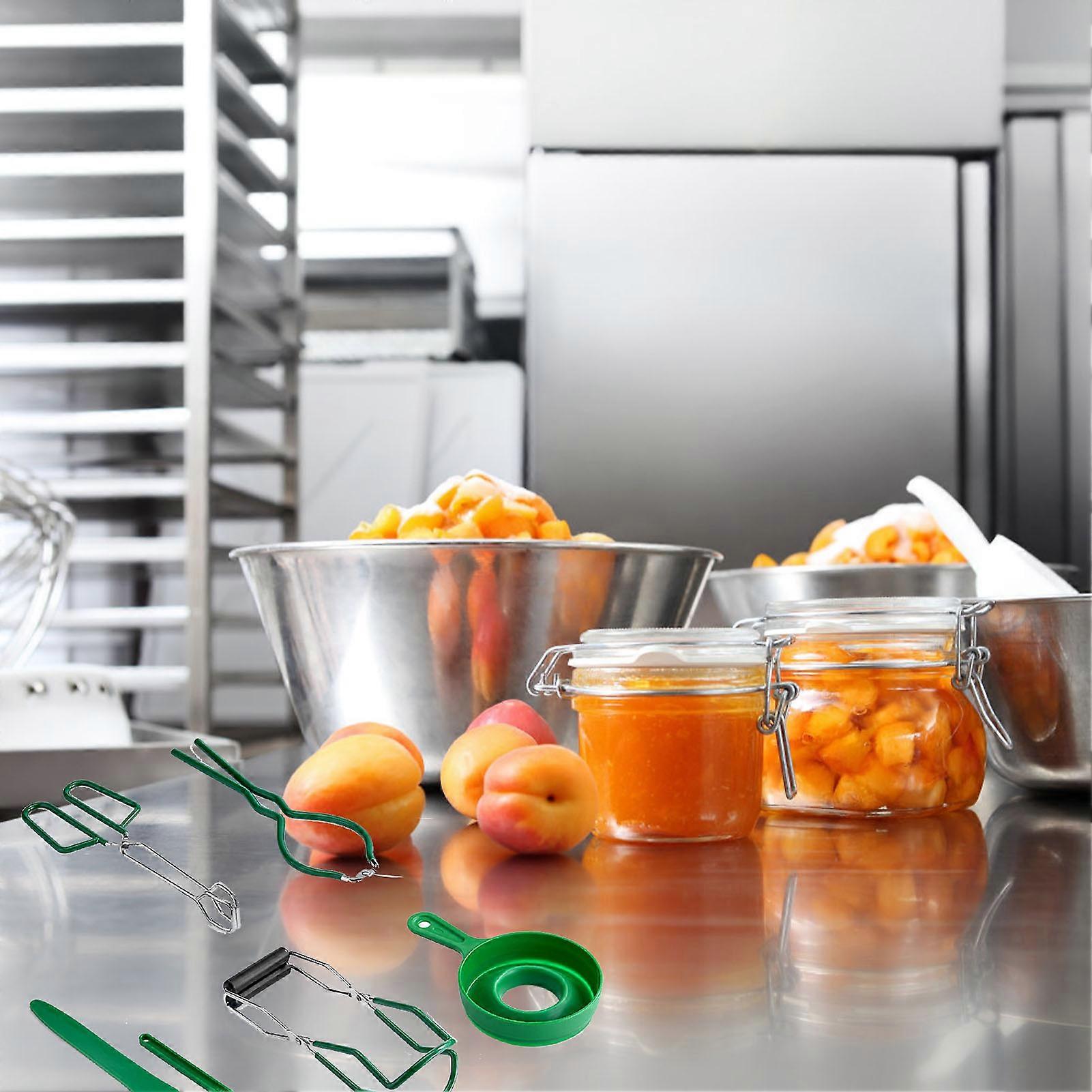 7pcs Jam Making Tools Kit Green Heat Resistant Jar Jam Making Kit for Baking Cooking 