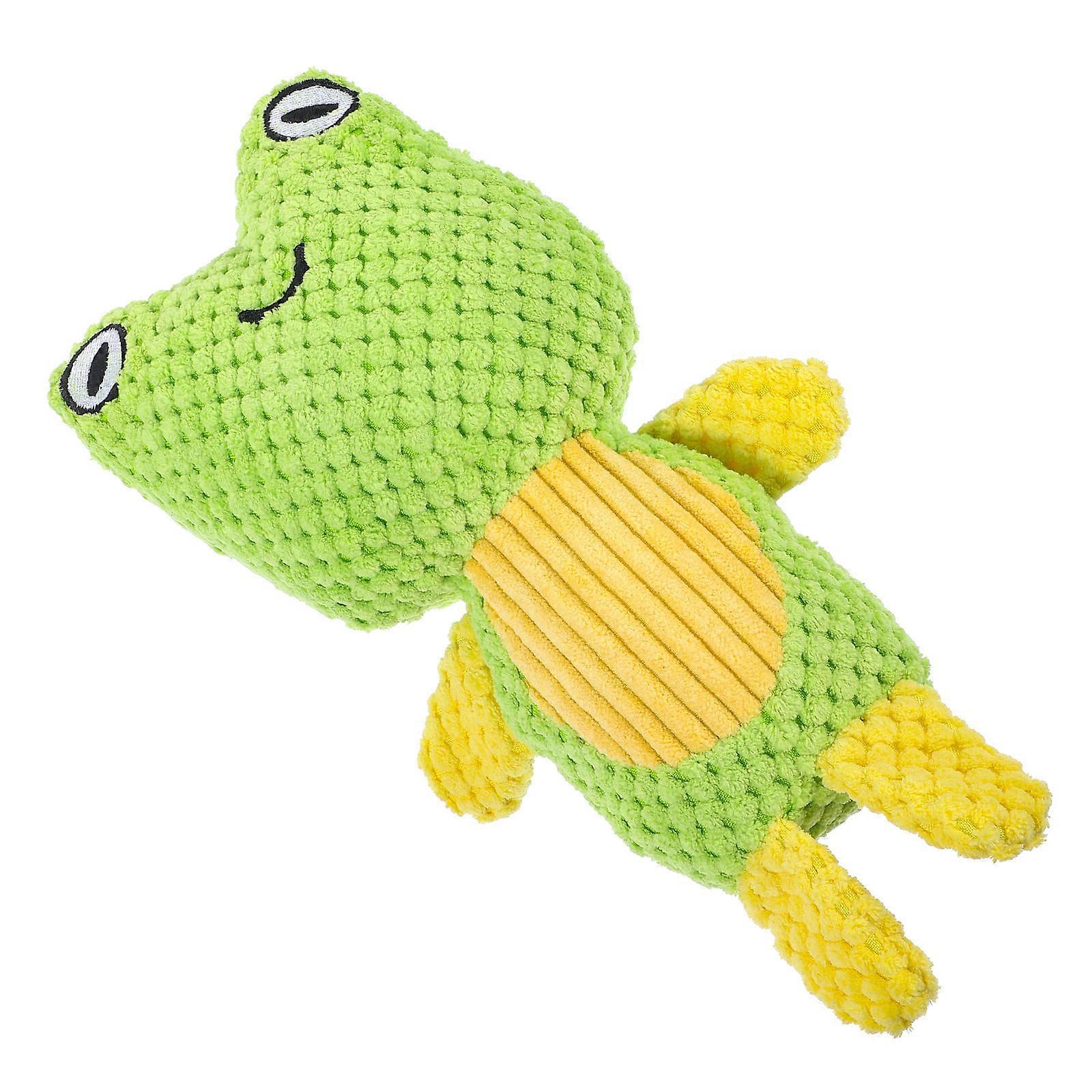 Squeak Chew Toy Plüsch Squeaky Spielzeug Frosch Form Hundespielzeug Hellgrün 26,00X14,00X9,00CM Zahnreinigung 1Pack