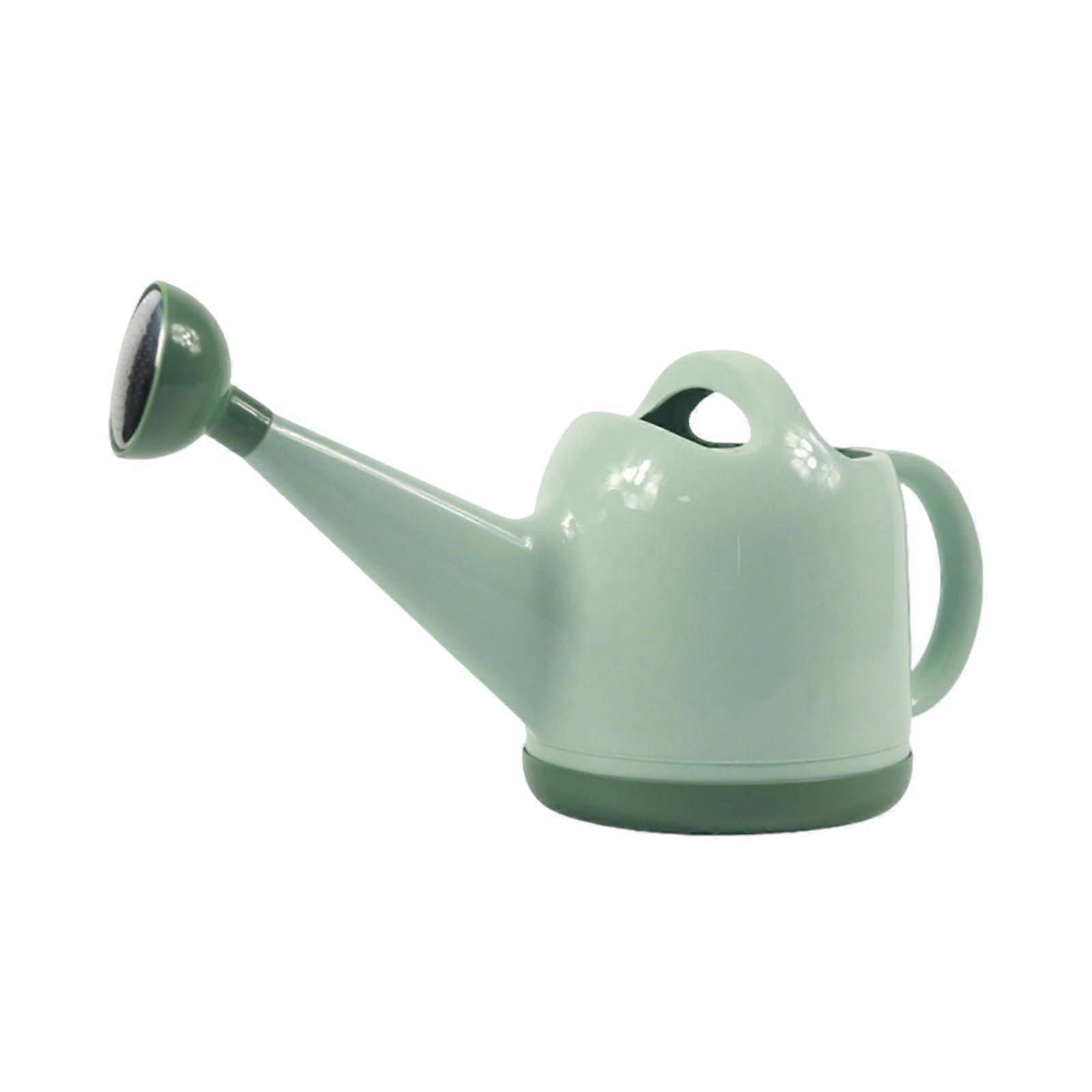 4l watering can with long spout, removable sprinkler for indoor outdoor use 37x19cm light green