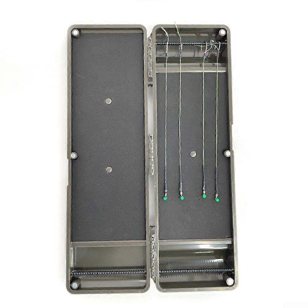 10 Compartment Fishing Rig Box with Ruler, Magnets, Green Color for Fishing Line and Equipment Storage