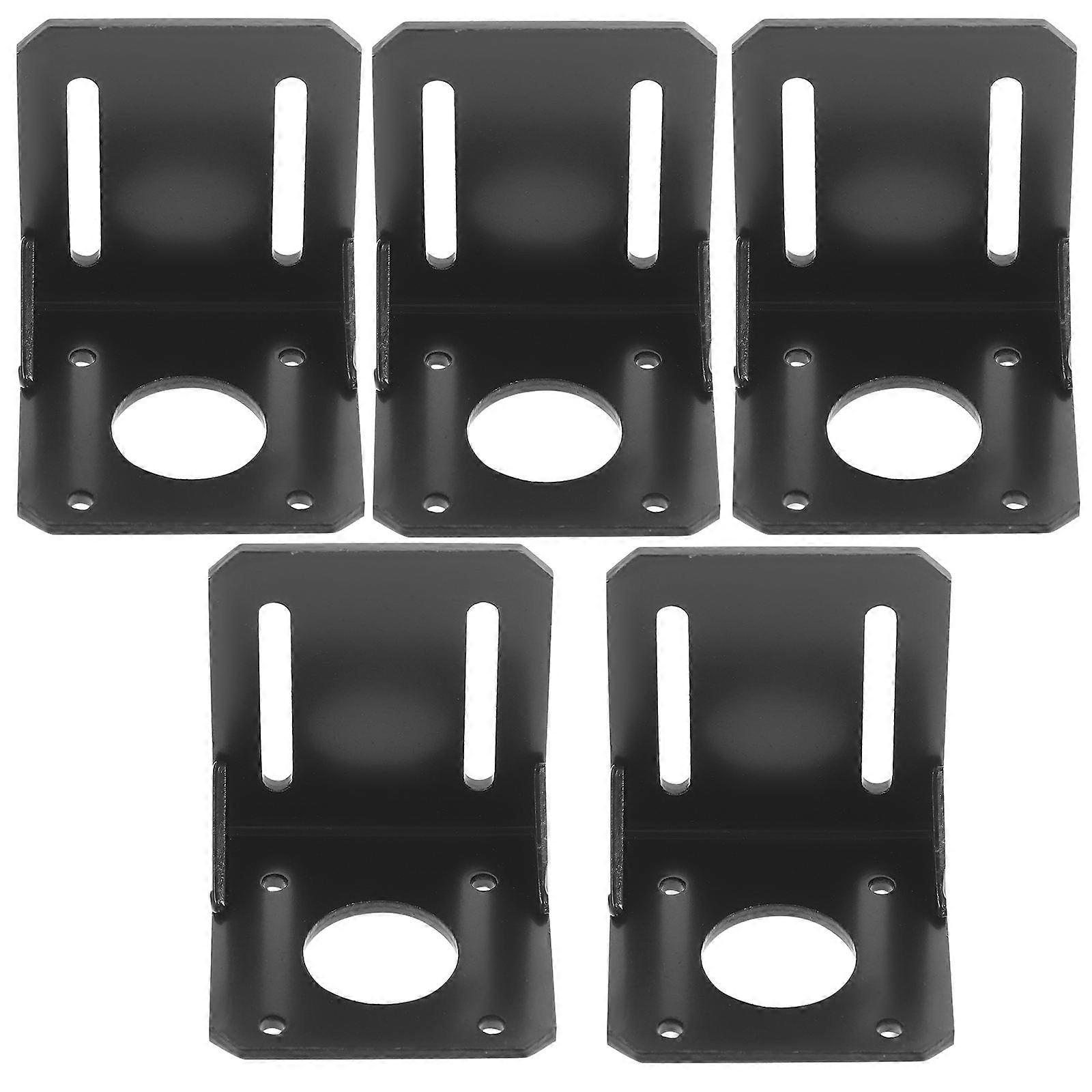 High Torque Stepper Motor Bracket Mounting Support Nema17 Industrial Use Black 5Pcs