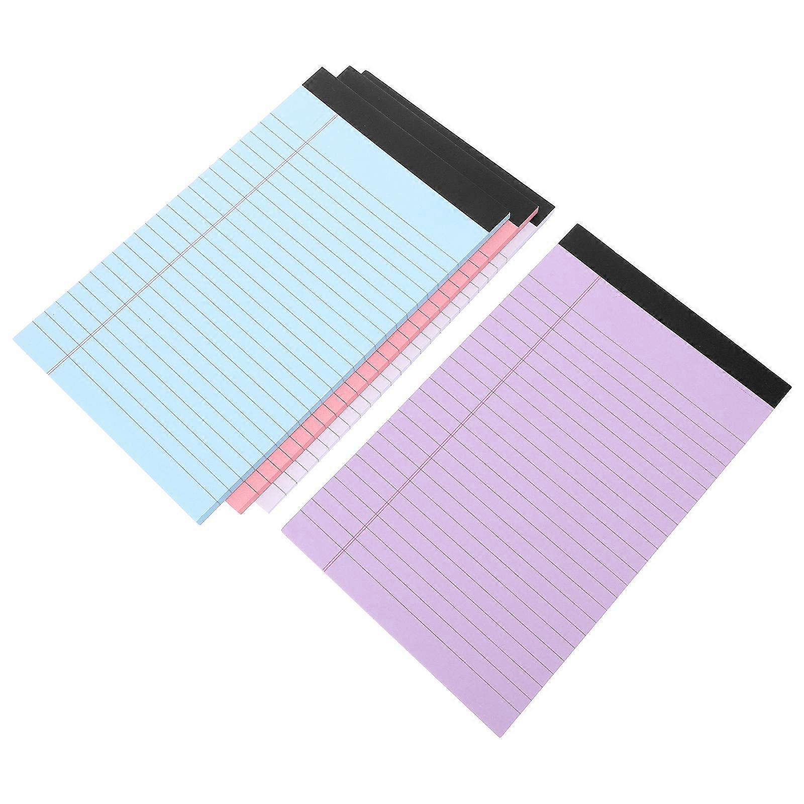 Notepad College Ruled Notebook Paper Student Study Office Work Rectangular 20.30X12.70X0.50CM 4Set