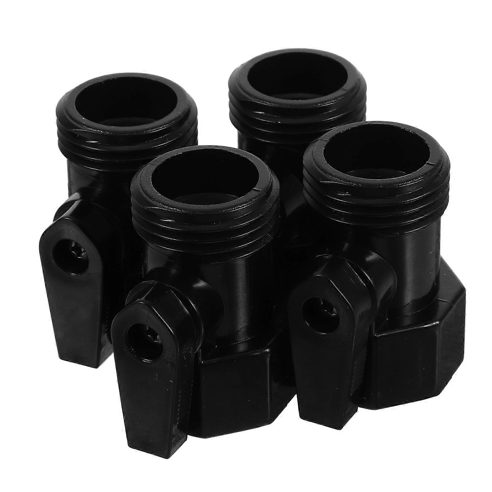 Hose Valve Shut Off Connecting Hose For Garden Use Diameter 2.5cm Outer Diameter 3.2cm Abs Material 4Pcs
