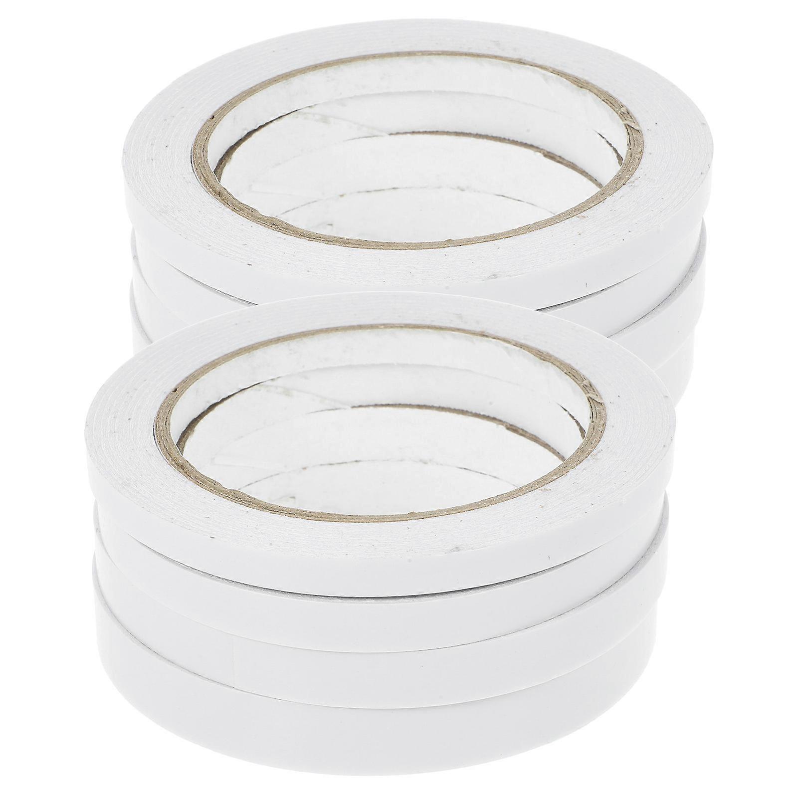 Double Stick Tape For Crafts Double Sided Tape Scrapbooking 8 Rolls White Paper Hand-Tearable