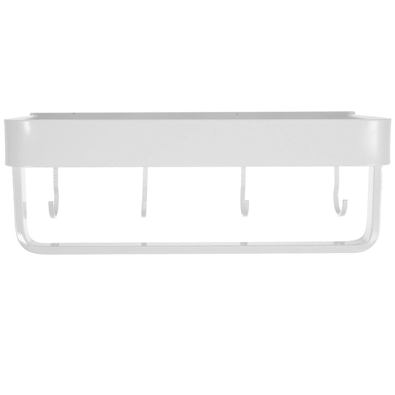 Aluminum Wall Holder Bathroom Shelf Towel Hanger Non Punching Installation 30x12.5cm 1Pcs