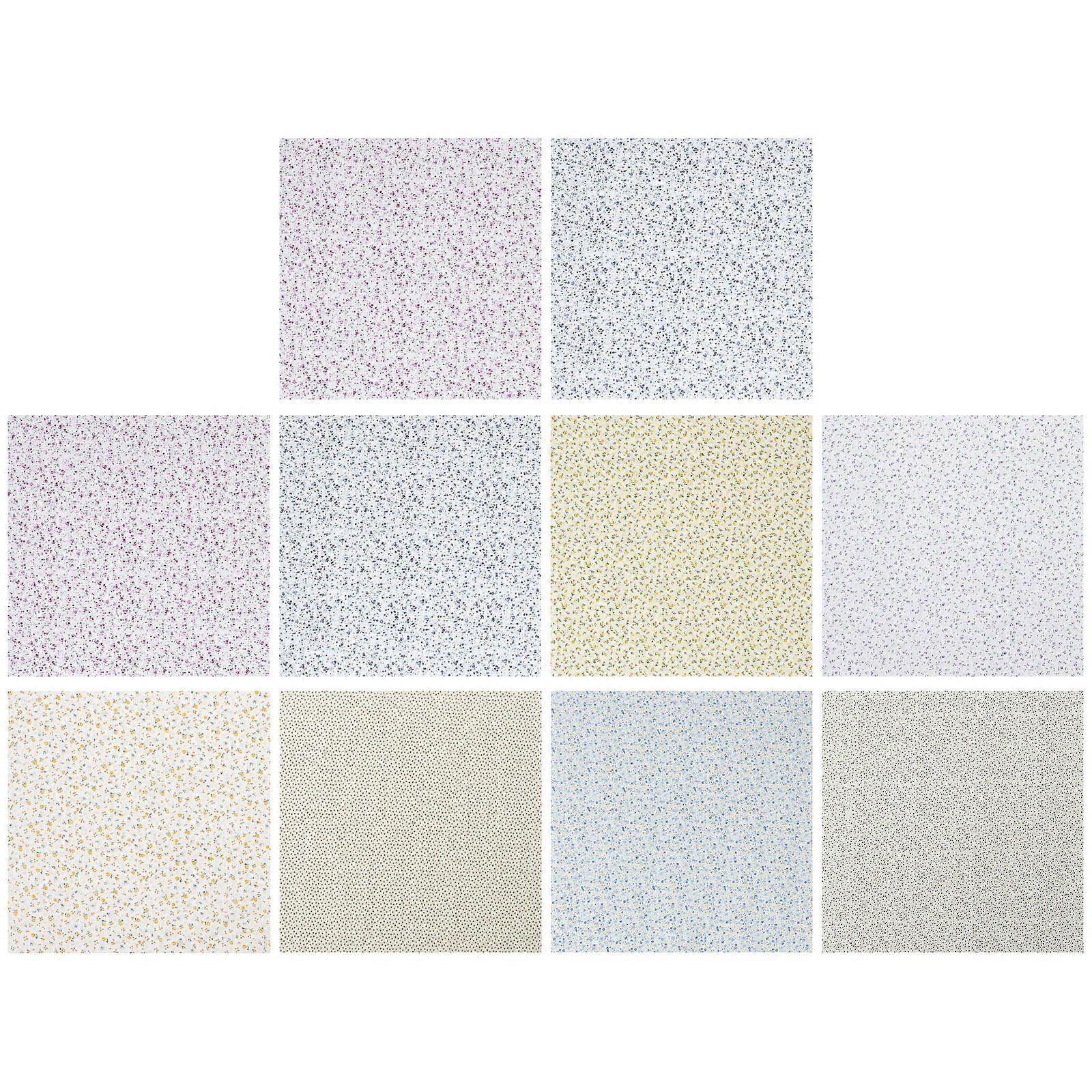 Patchwork Fabric Bundles Sunflower Pattern Fabric Squares Sheets Assorted Color 48X48cm Quilting Patchwork Sewing Craft 10Pcs