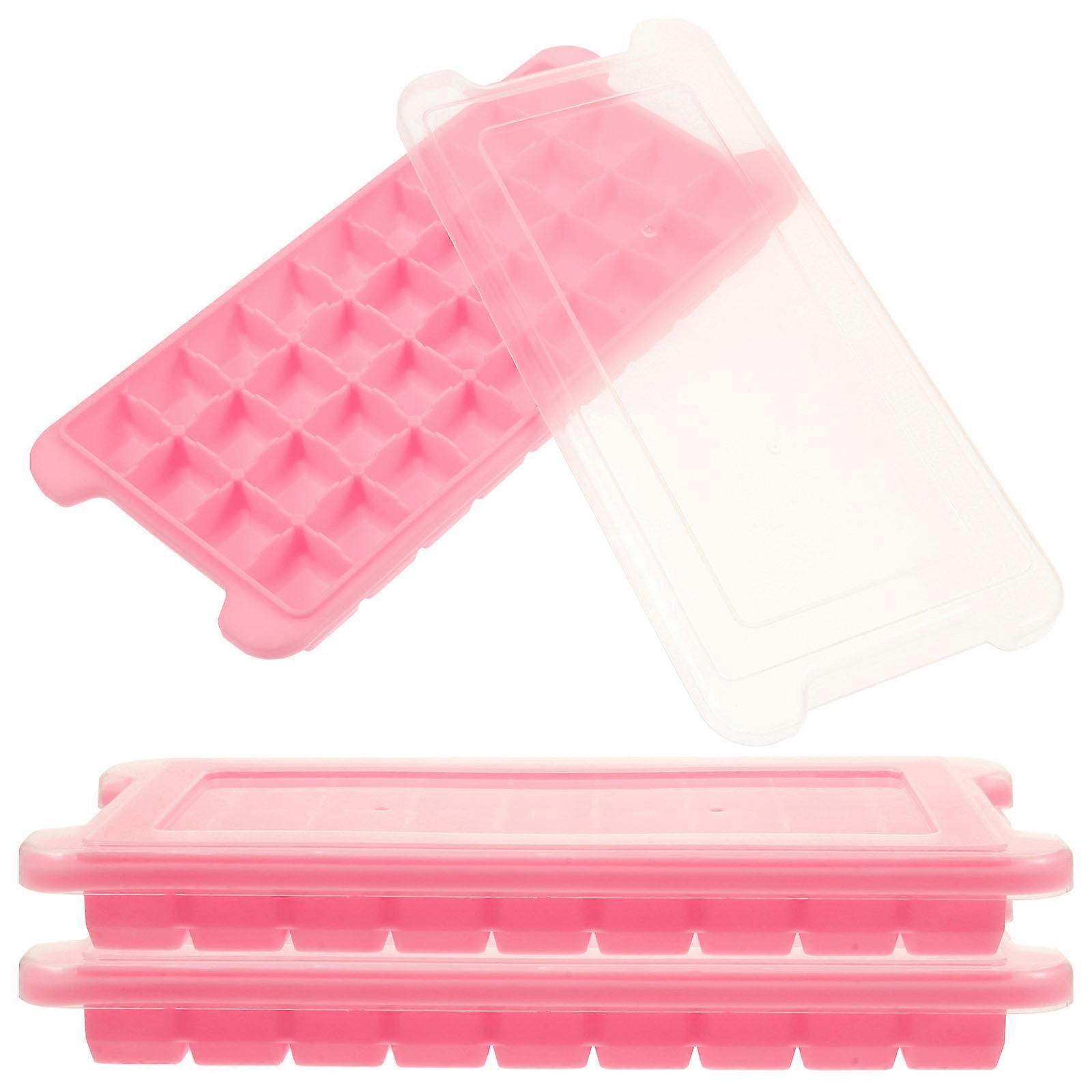 3pcs Flexible Silicone Ice Cube Mold Tray – Easy Release, Space Saving Design for Freezer, DIY Jelly, Fruit Beverages – Bendable Kitchen Accessory