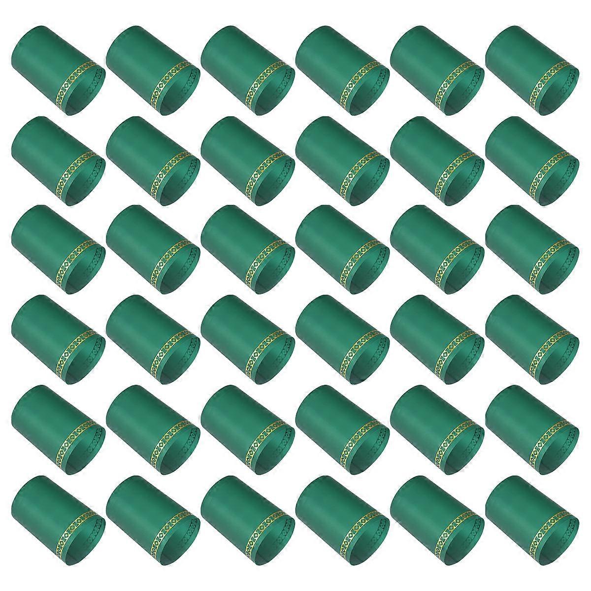 Heat Shrink Seals For Bottles Cover Circular Shape Green Color 100Pcs