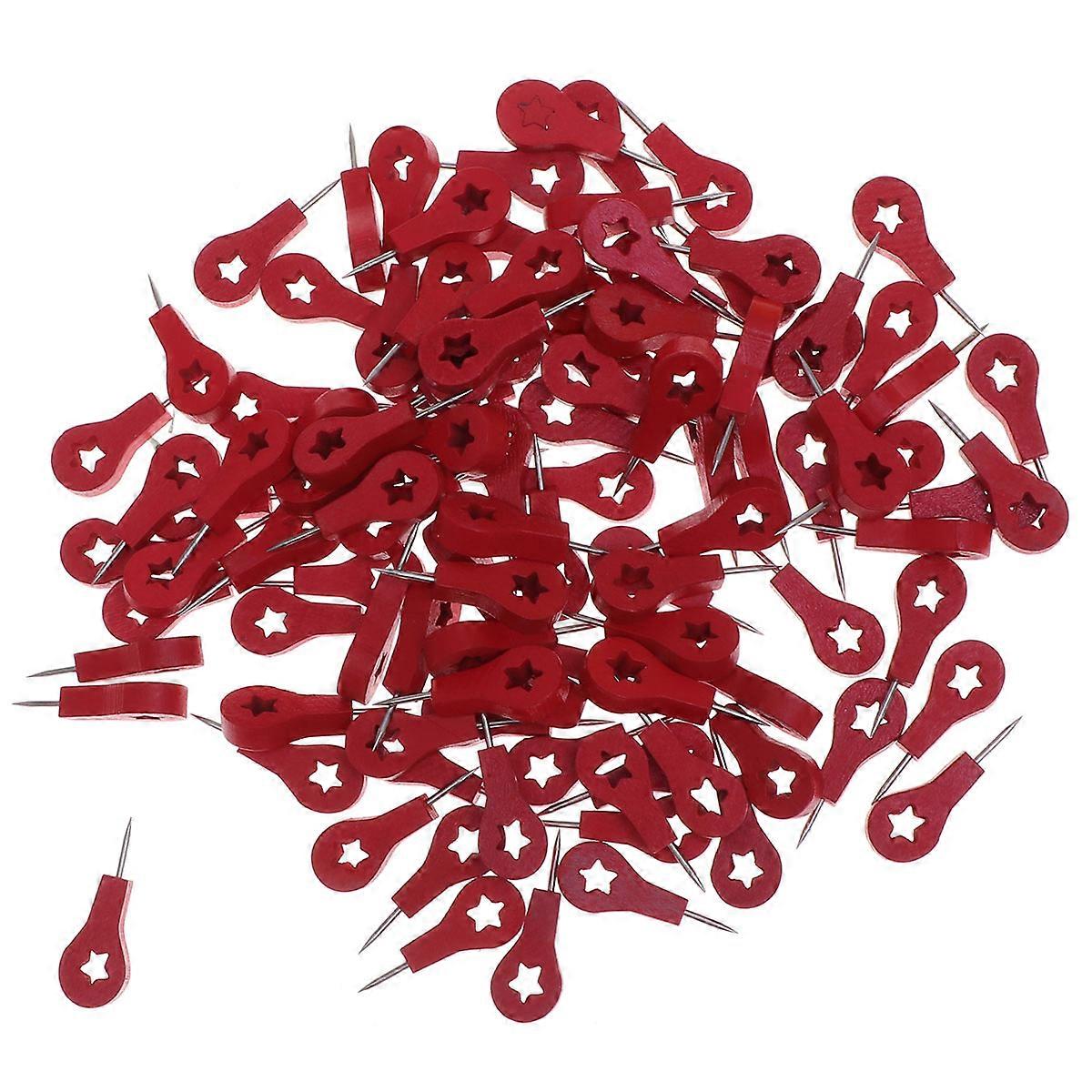 Thumbtacks For Hanging Wood Simple Practical Decorative Home Use Office Use 3.1x1x1cm Fixing Papers 100Pcs